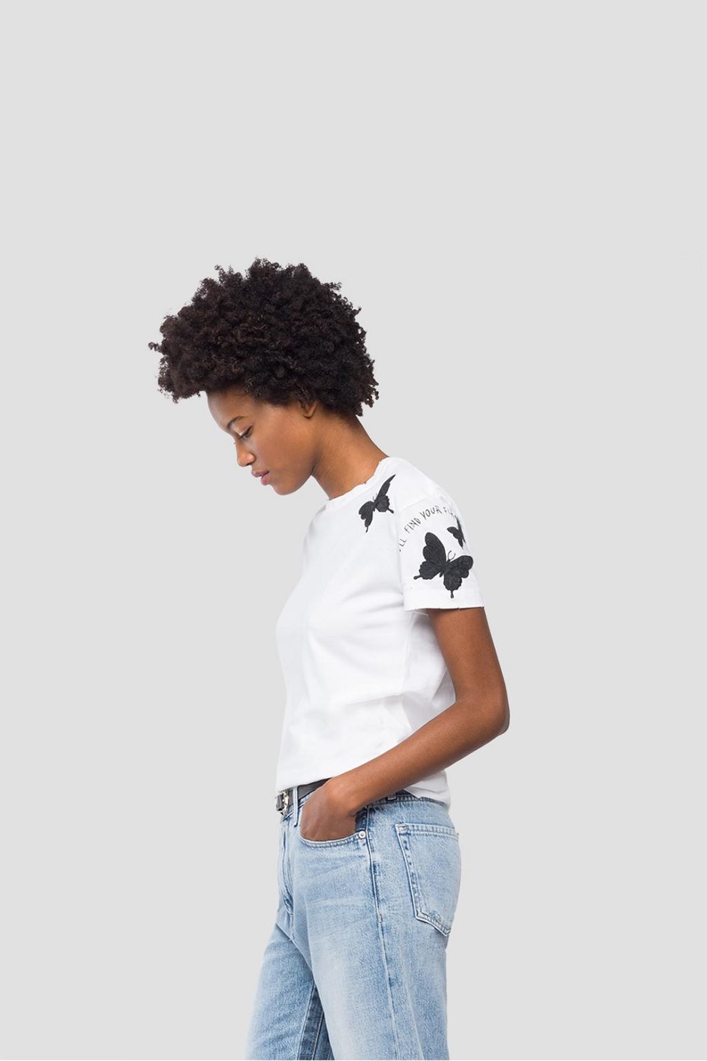CAMISETA MARIPOSAS REPLAY MIKONOS MODA
