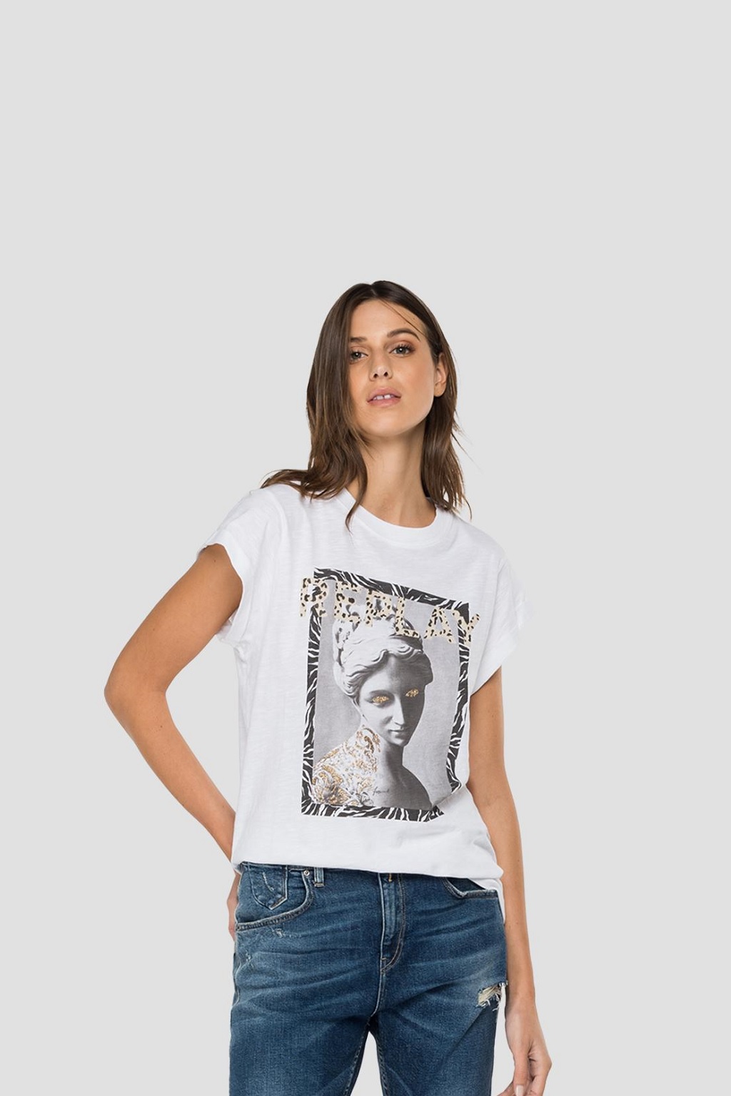 Camiseta estampada Replay Moda Multimarca