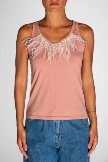 CAMISETA PLUMAS BRAND UNIQUE MIKONOS MODA