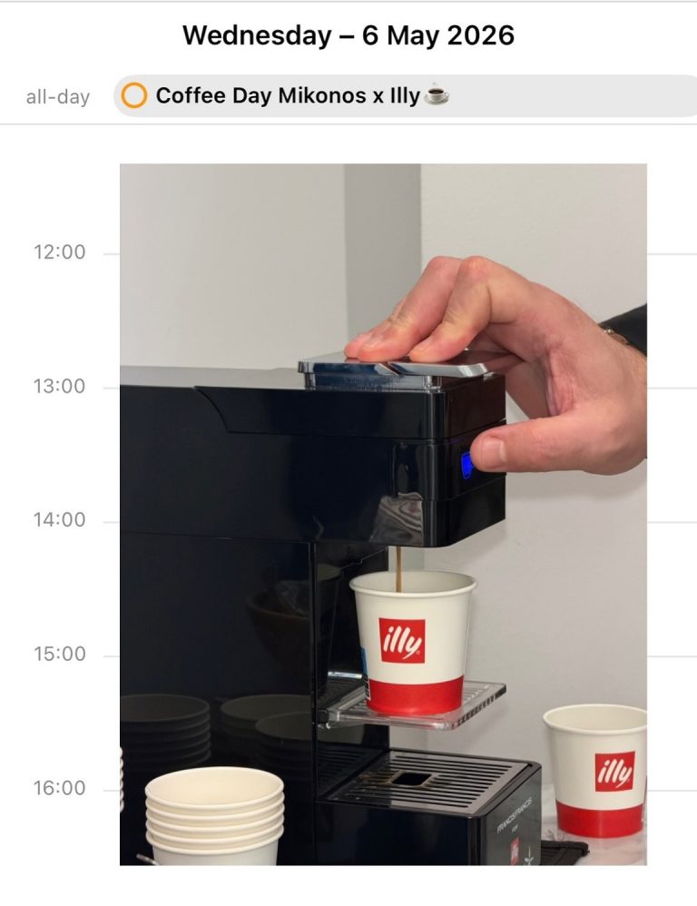 Coffee Day Mikonos x Illy | Café, moda y creatividad